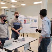 people around a senior project